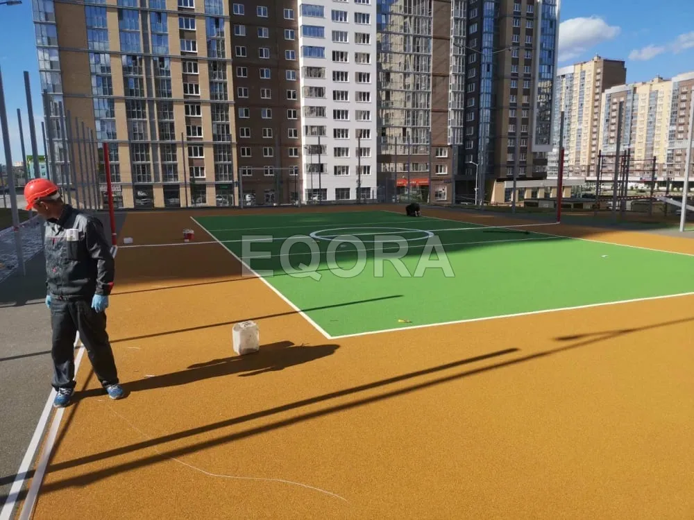 Из чего состоит бесшовное резиновое покрытие в Лопатинском?